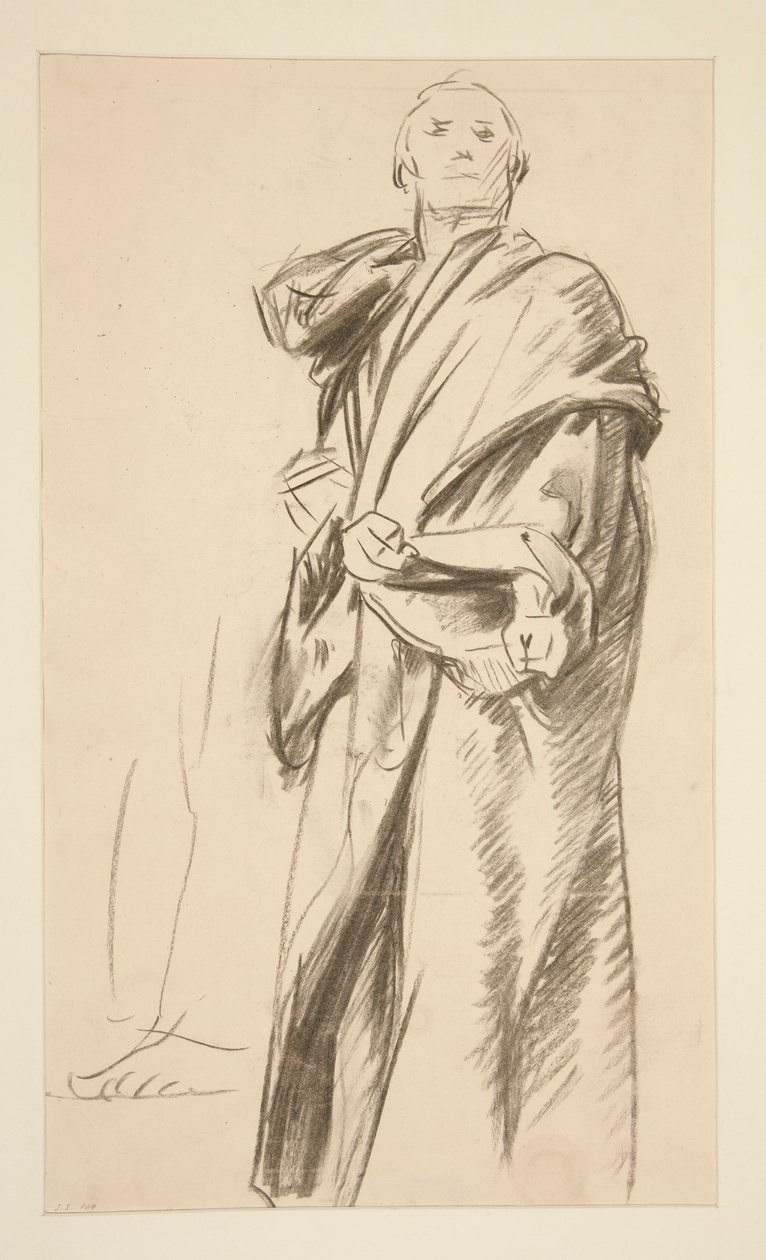 Drapert stående figur av John Singer Sargent