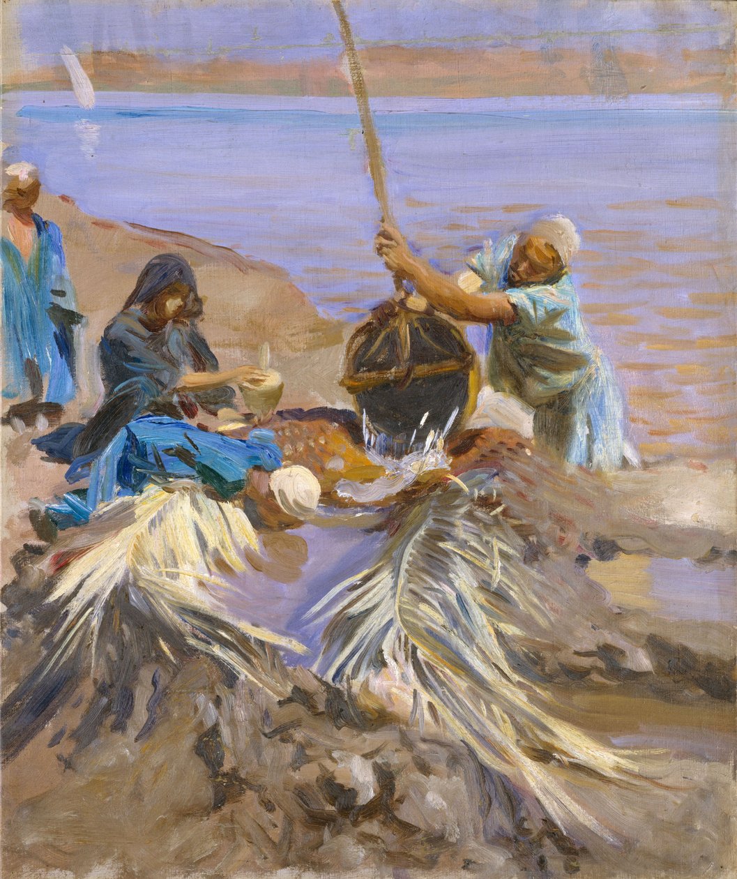 Egyptere som løfter vann fra Nilen, 1890-91 av John Singer Sargent
