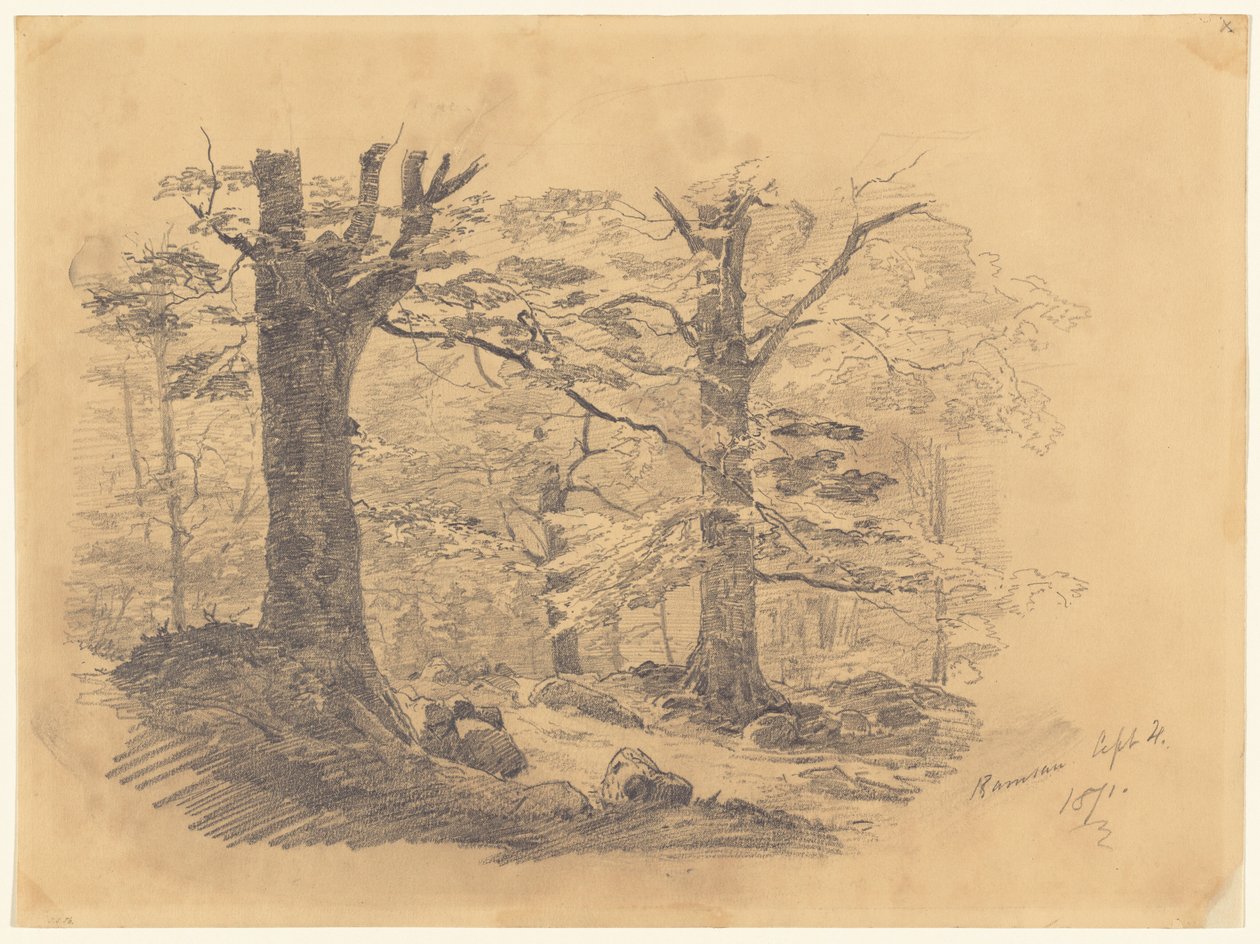 Forest, Ramsau, Tyskland av John Singer Sargent