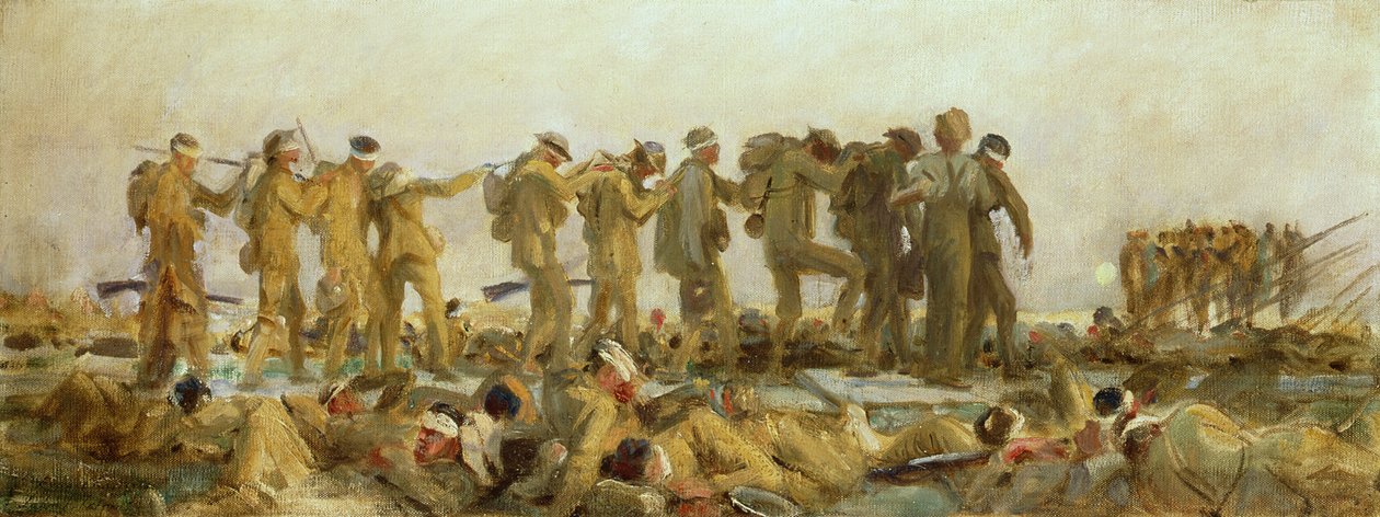 Gassed, en oljestudie, 1918-19 av John Singer Sargent