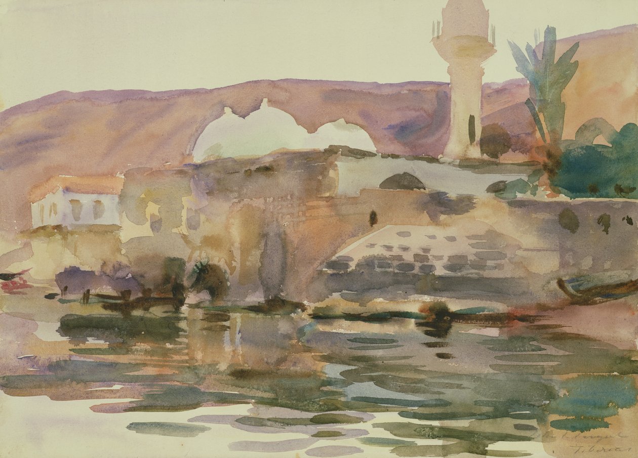 Tiberiassjøen (akvarell på papir) av John Singer Sargent