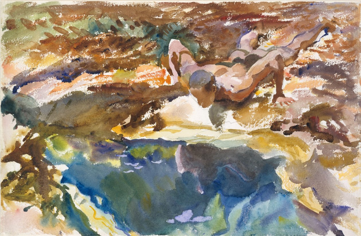 Man and Pool, Florida, 1917 av John Singer Sargent
