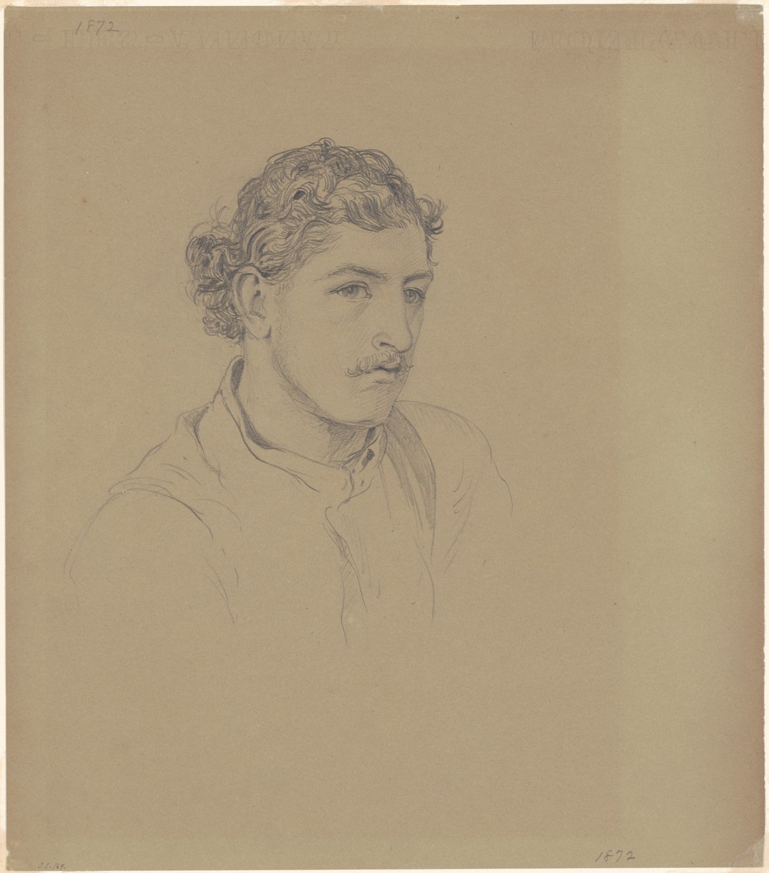Mann med krøllete hår av John Singer Sargent