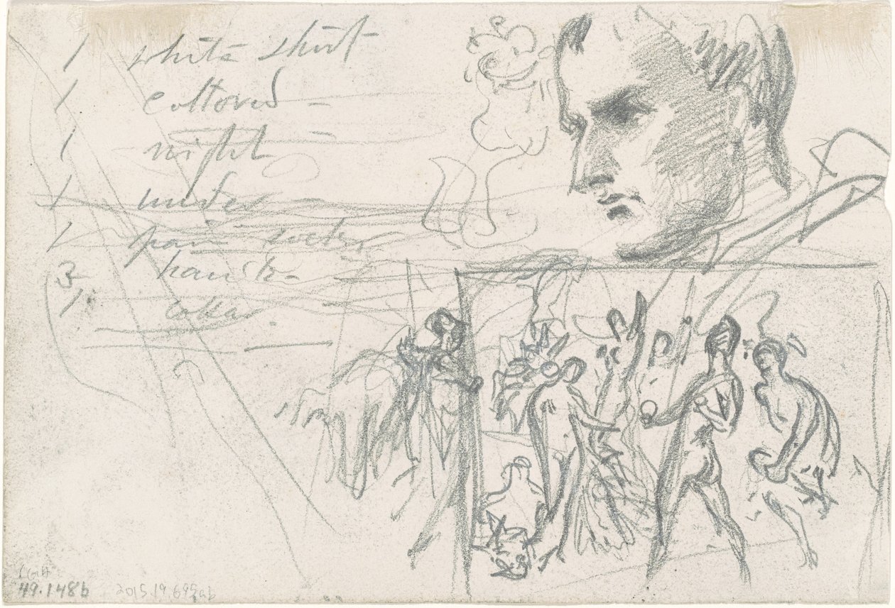 Napoleons hode og dom i Paris [verso] av John Singer Sargent