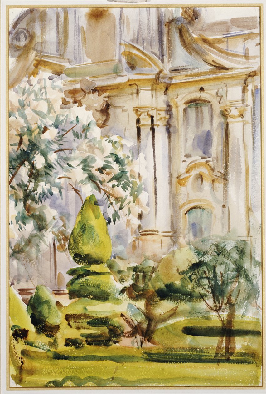Palass og hager, Spania, 1912 av John Singer Sargent