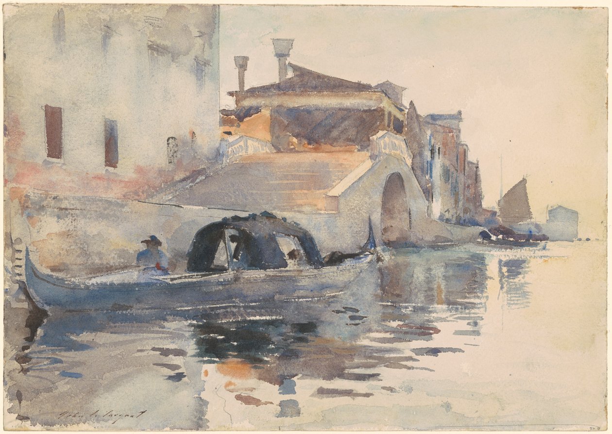 Ponte Panada, Fondamenta Nuove, Venezia av John Singer Sargent