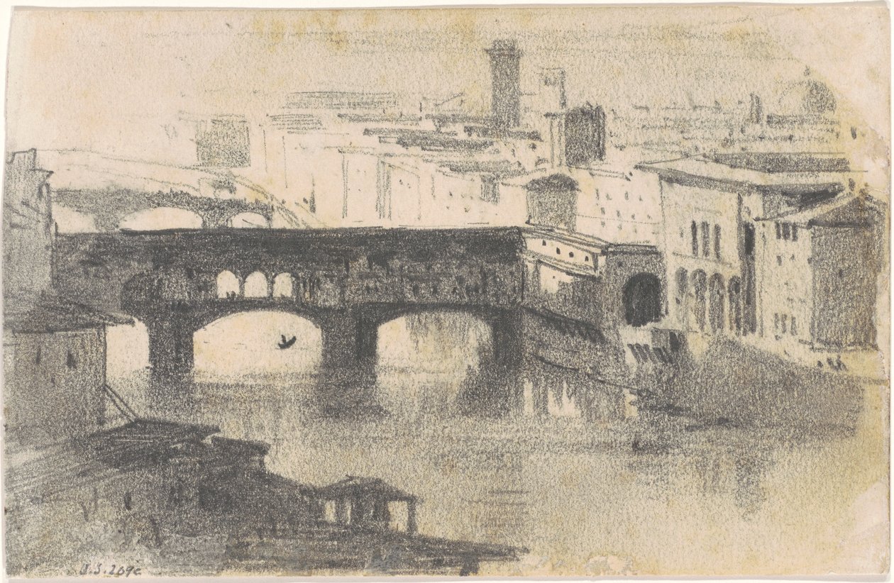 Ponte Vecchio, Firenze [recto], 1870-1872. av John Singer Sargent