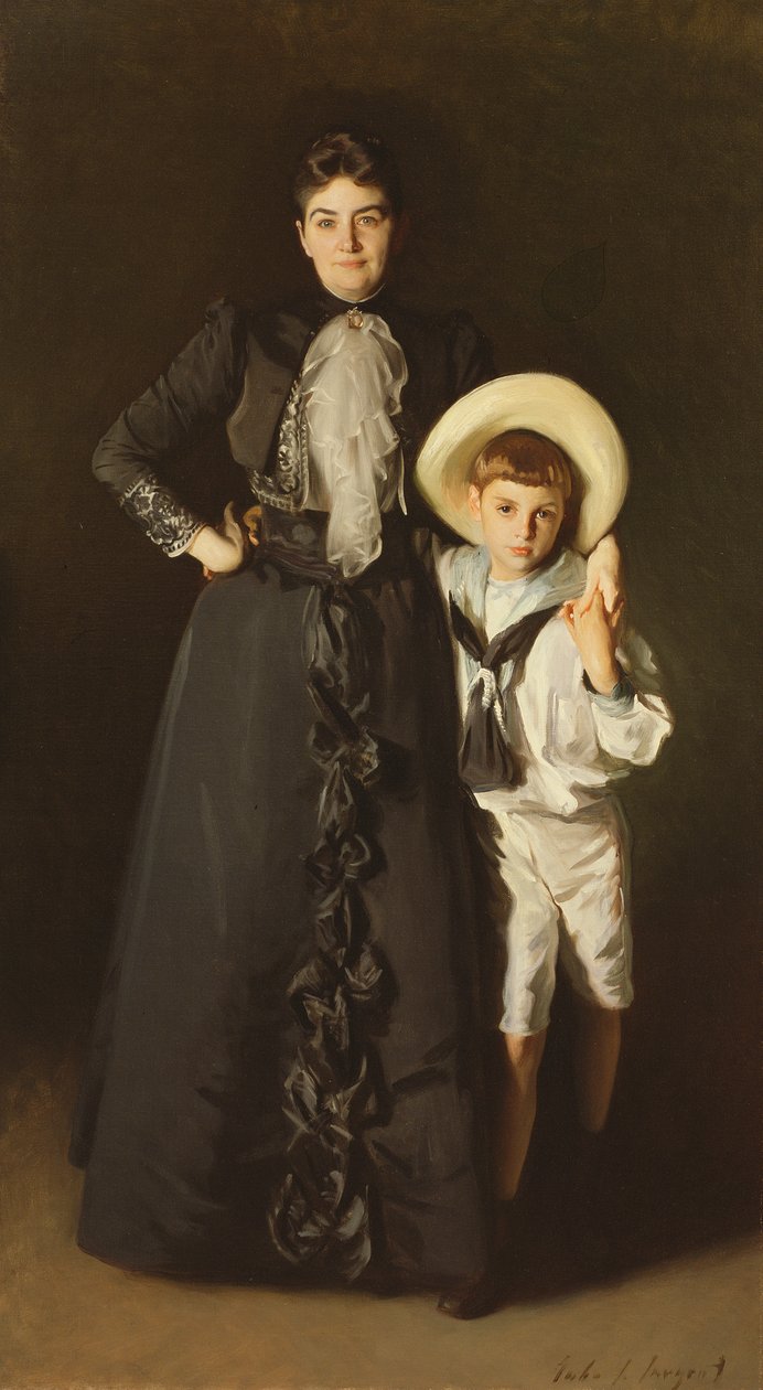 Portrett av fru Edward L. Davis og hennes sønn, Livingston Davis, 1890 av John Singer Sargent