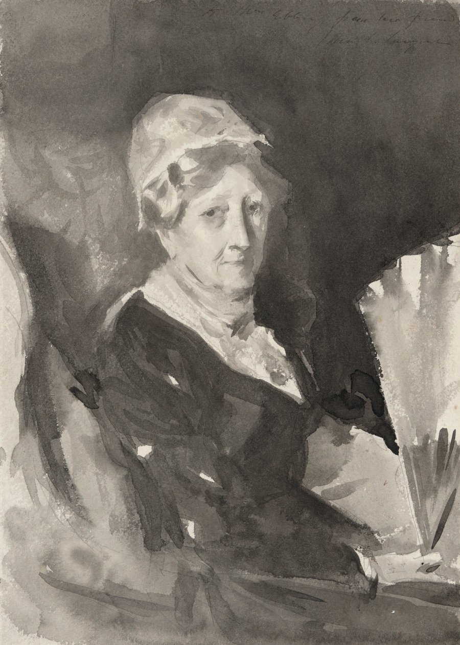 Portrett av fru Frederick Mead med en vifte av John Singer Sargent