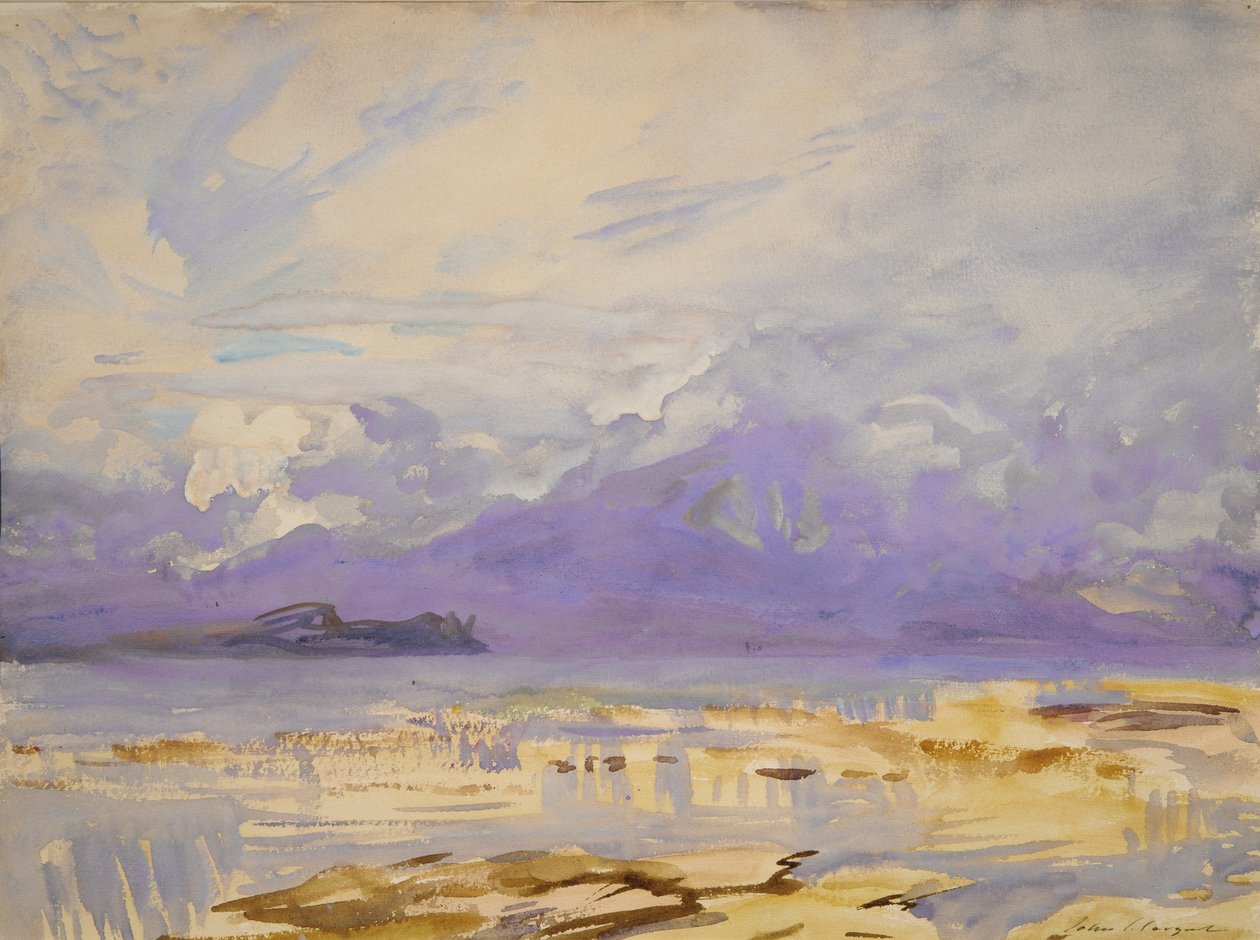 Sirmione, 1913 (wc og gouache på off-white vevd papir) av John Singer Sargent