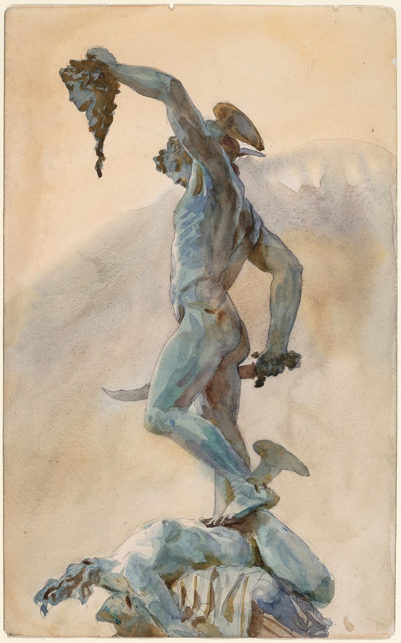 Skisse av Cellinis Perseus av John Singer Sargent