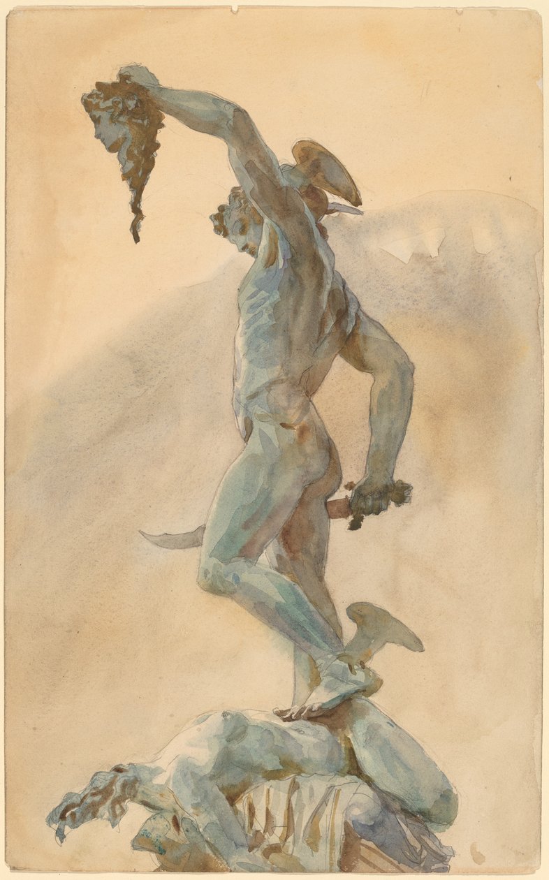 Skisse av Cellinis "Perseus" av John Singer Sargent