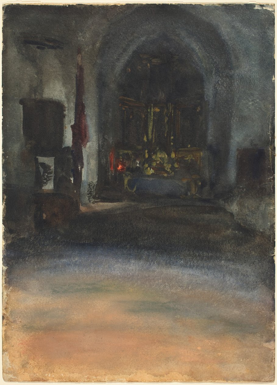 Spansk kirkeinteriør av John Singer Sargent
