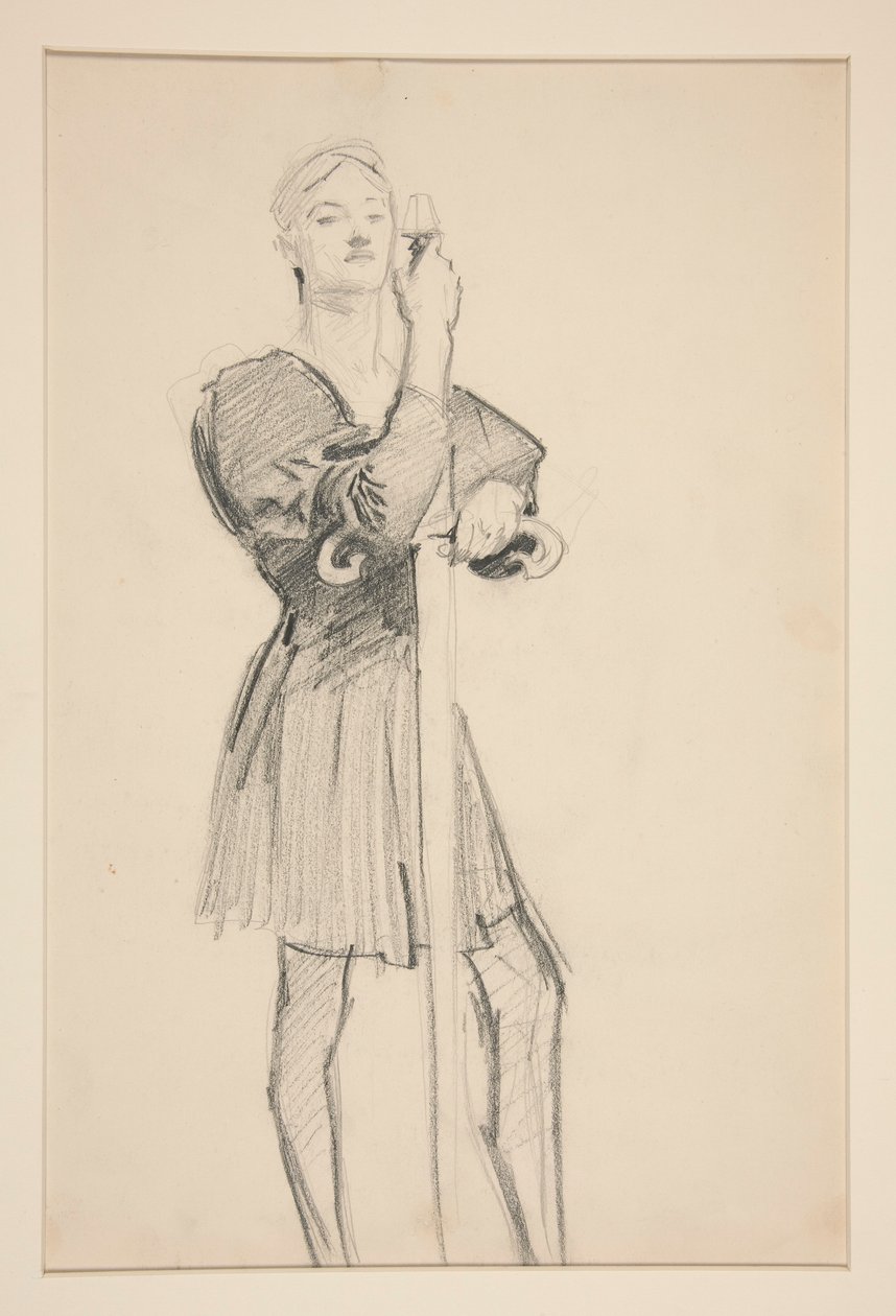 Stående figur med et spyd av John Singer Sargent