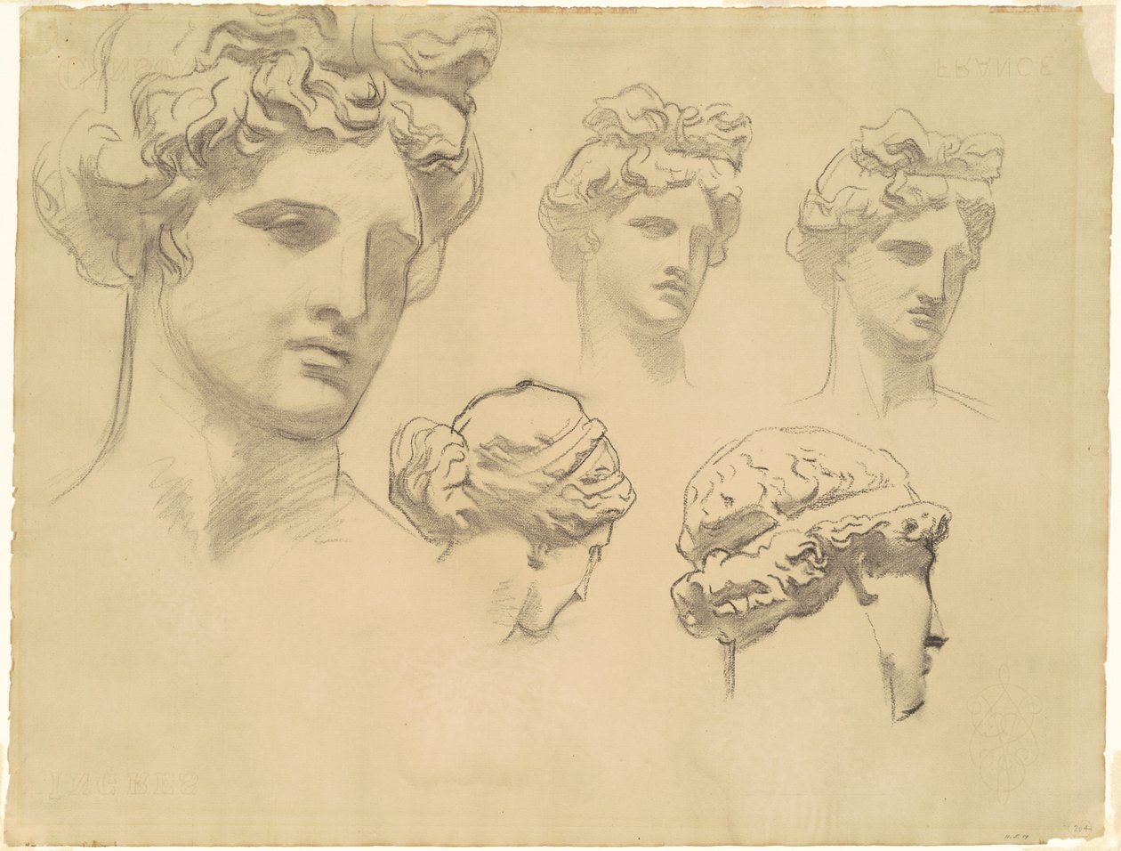 Studier for Apollo og musene, ca. 1921. av John Singer Sargent