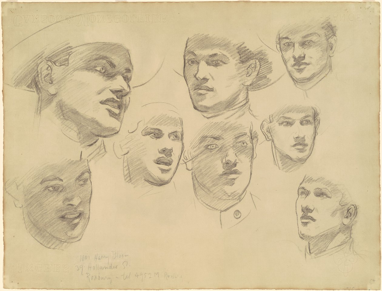 Studier for å gå inn i krigen, 1920-1922. av John Singer Sargent