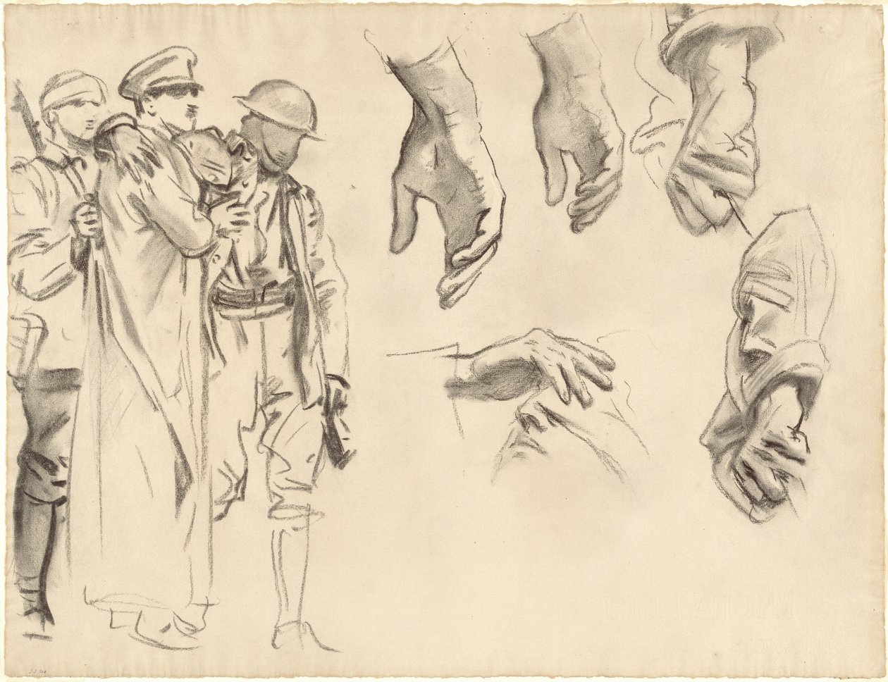 Studier for "Gassed" av John Singer Sargent
