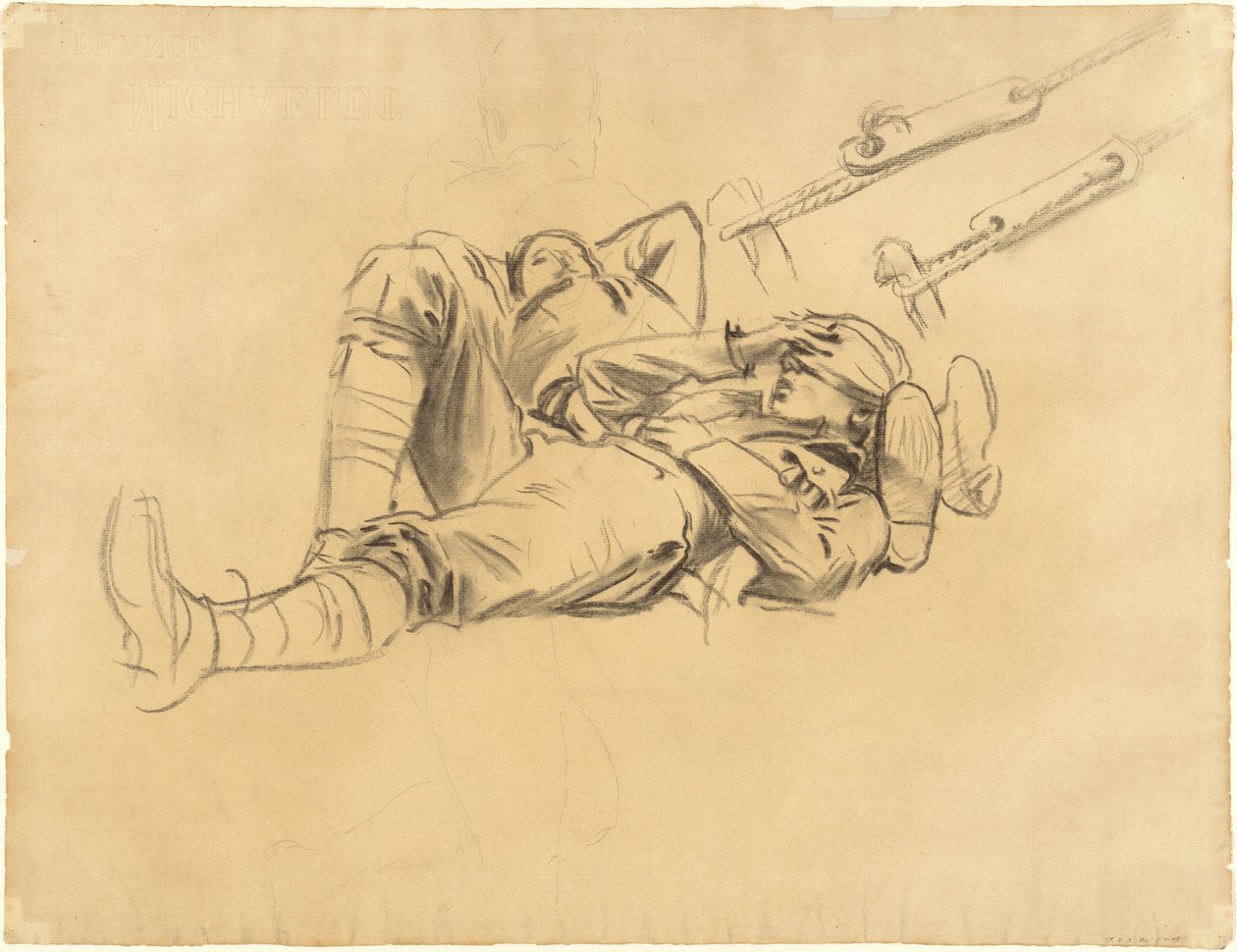 Studier for "Gassed" [recto] av John Singer Sargent