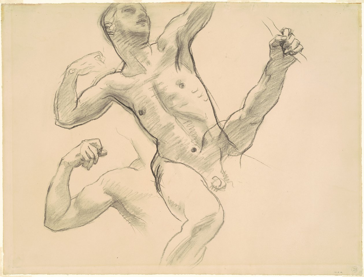 Studier av Achilles for "Chiron and Achilles" av John Singer Sargent