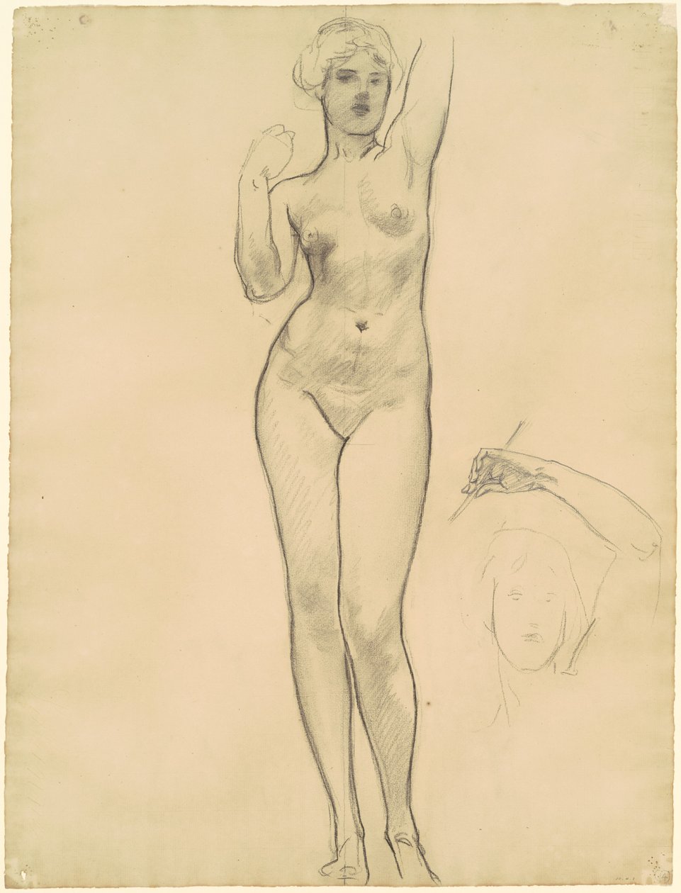 Studier av Afrodite for "Aphrodite og Eros" av John Singer Sargent