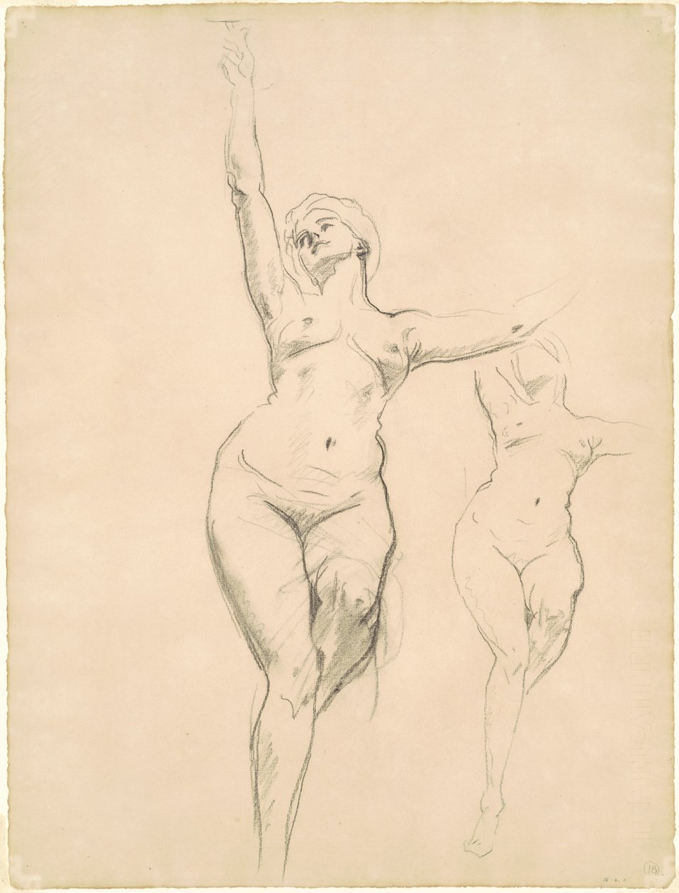 Studier av seier for "Death and Victory" av John Singer Sargent