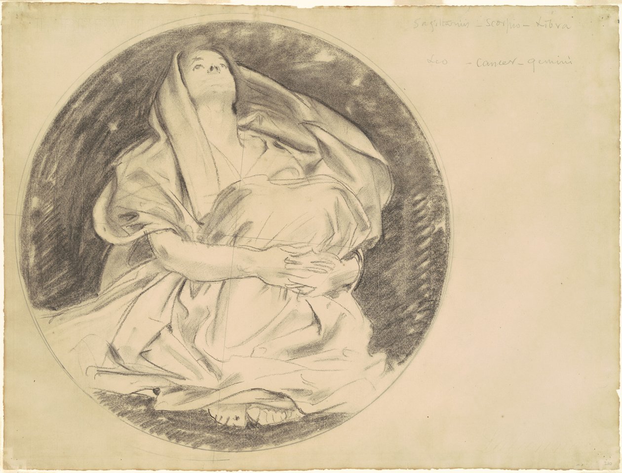 Studie for "Astronomi" av John Singer Sargent