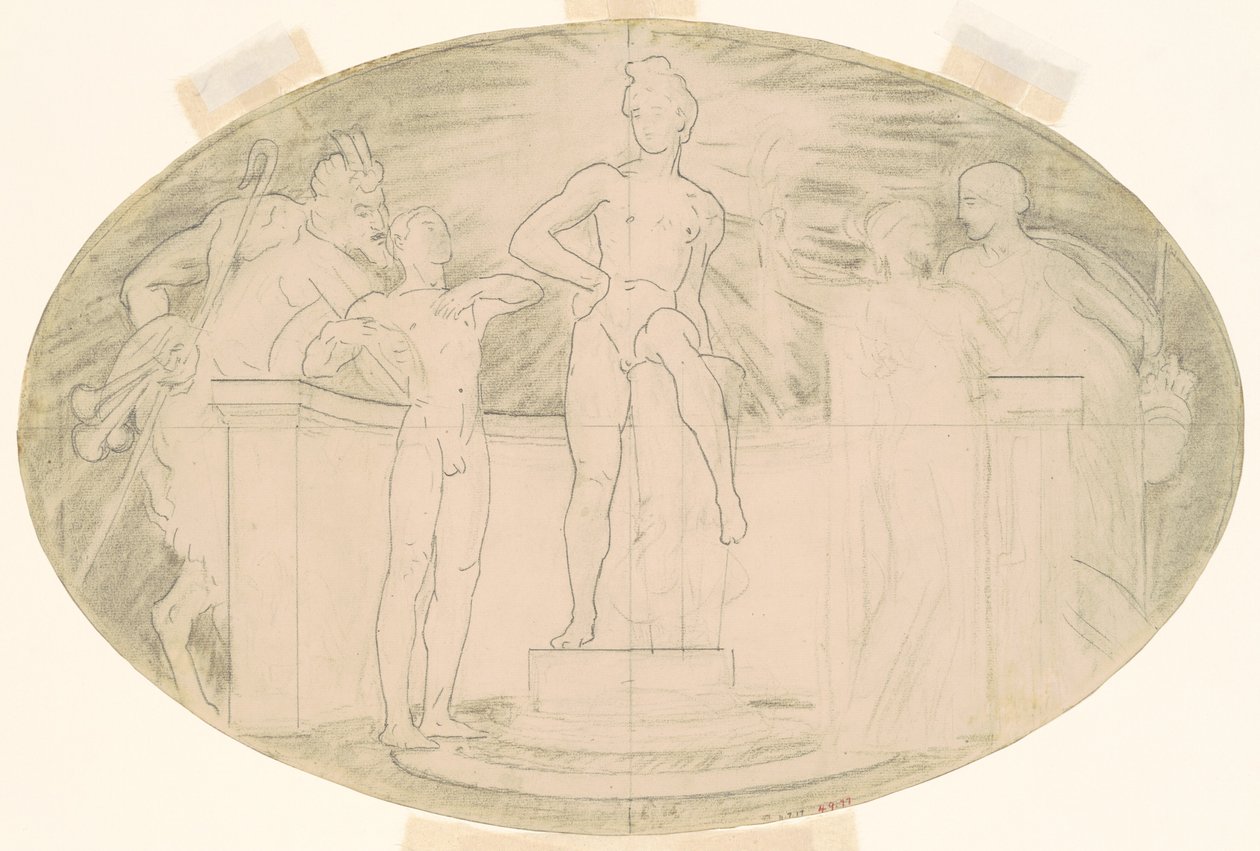 Studie for "Klassisk og romantisk kunst" av John Singer Sargent