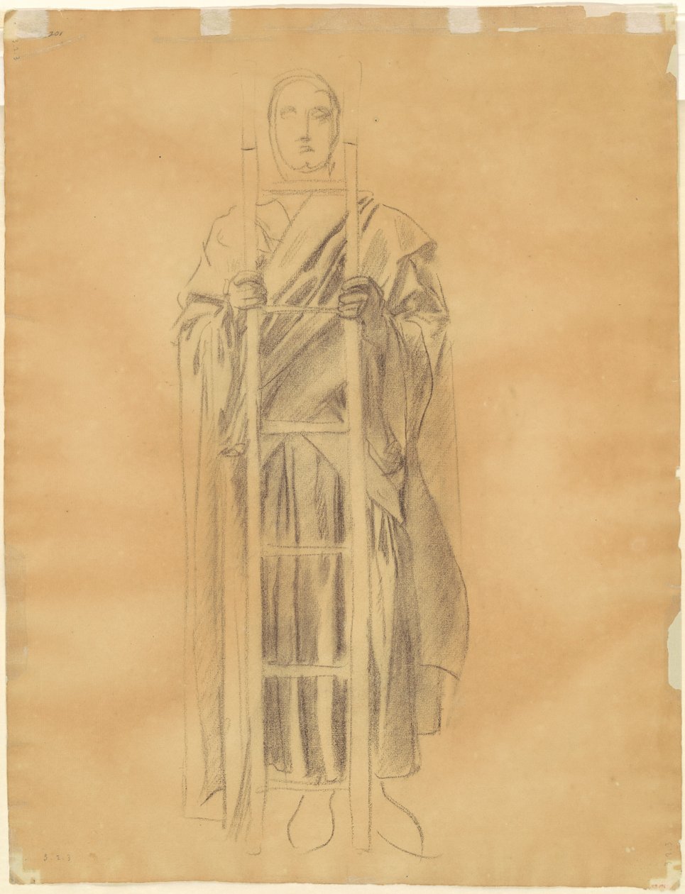Studie for "Dogma of the Redemption: Frieze of Angels" [verso] av John Singer Sargent