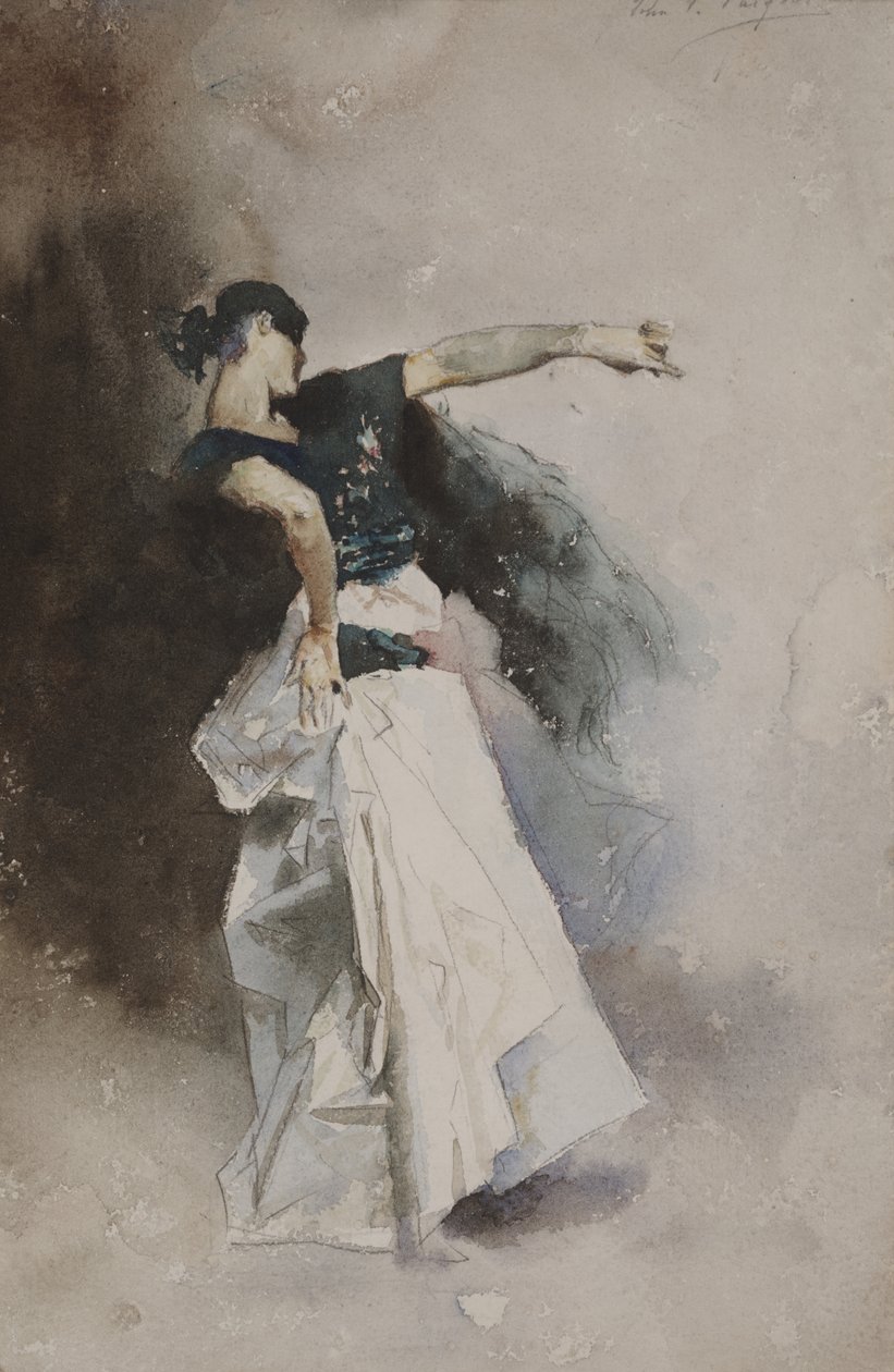 Studie for "The Spanish Dancer" av John Singer Sargent