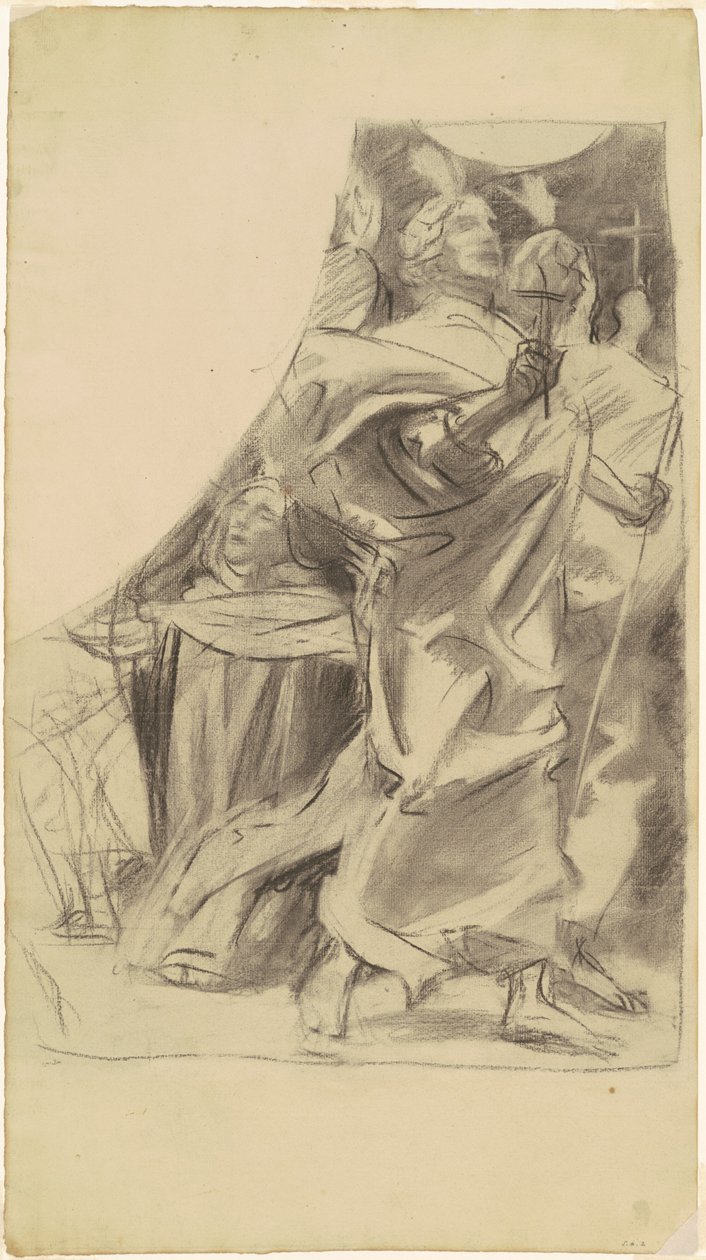 Studie for "Triumph of Religion" av John Singer Sargent