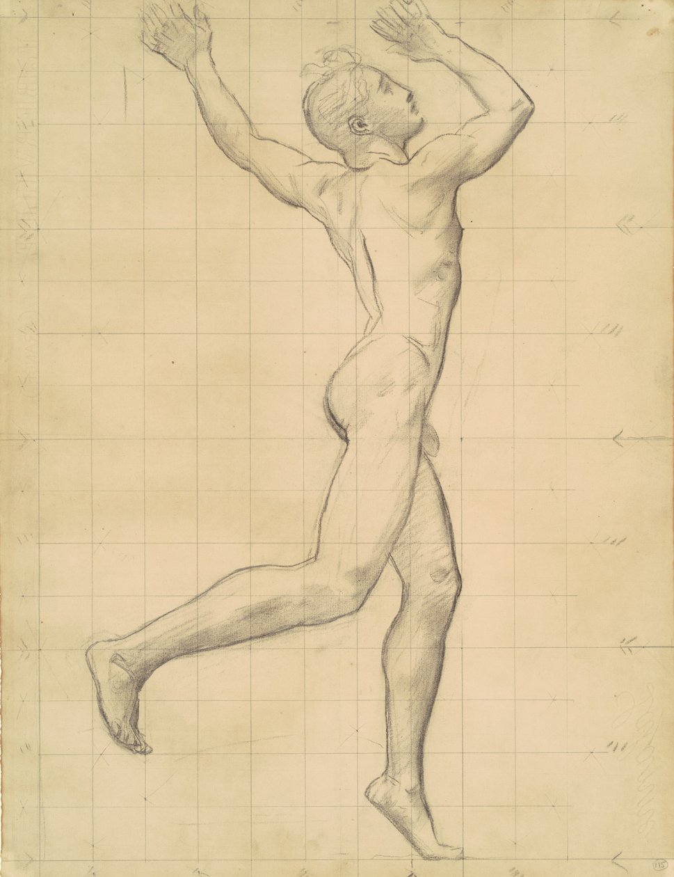 Studie av Apollo for Apollo og Daphne, ca. 1918. av John Singer Sargent