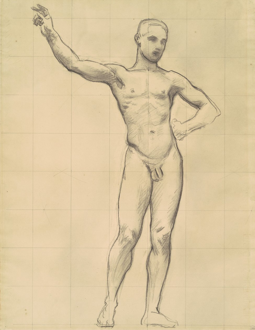 Studie av Apollo for Apollo og musene, ca. 1921. av John Singer Sargent