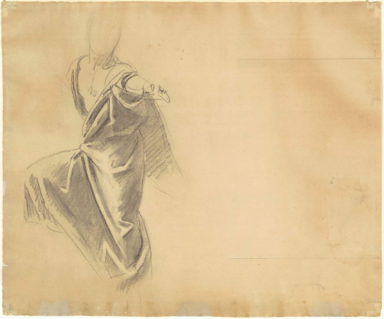Studie av draperi [verso] av John Singer Sargent