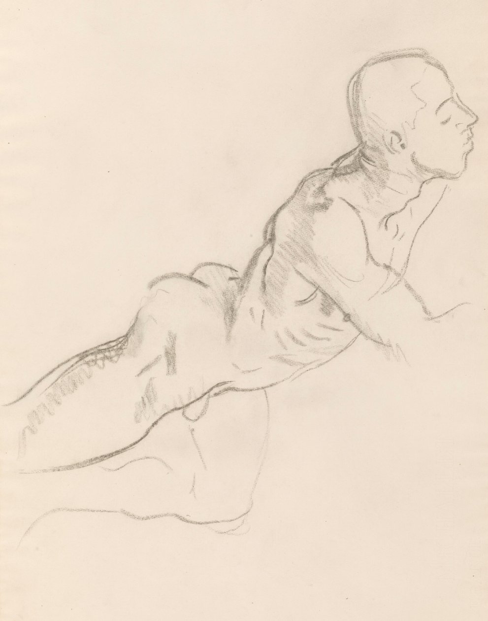 Studie av Eros for Eros og psyke, relieffdekorasjon, Rotunda, Museum of Fine Arts, Boston av John Singer Sargent