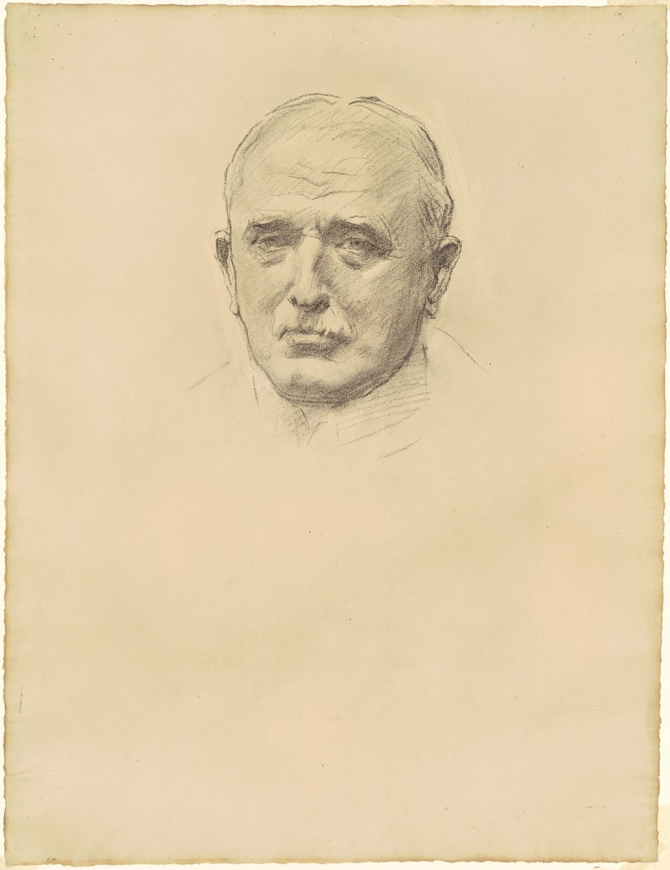 Studie av feltmarskalk John French for generaloffiserer fra første verdenskrig, 1920-1922. av John Singer Sargent