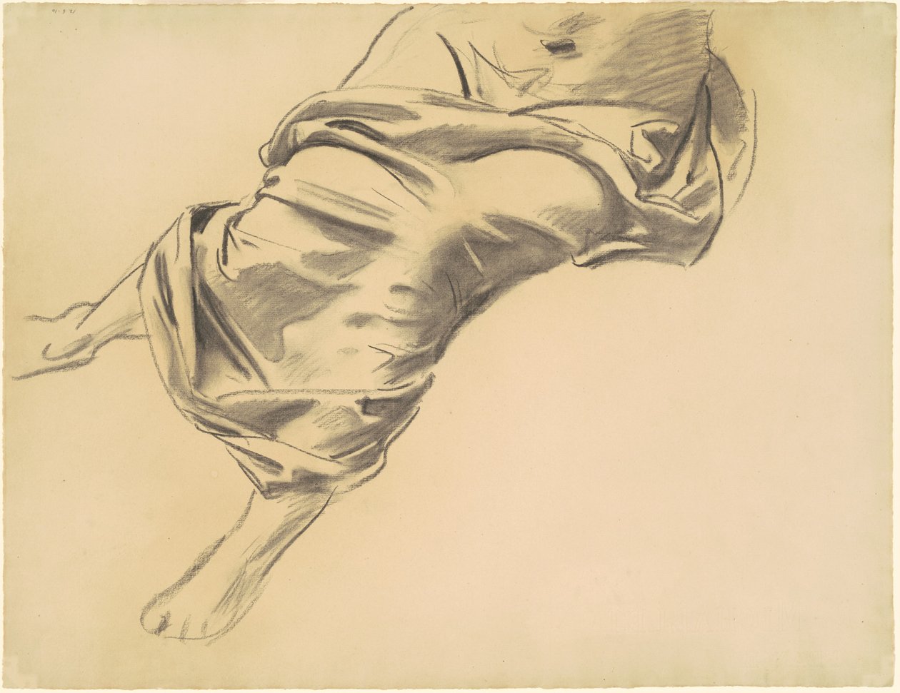 Studie av en drapert figur, 1920-1925. av John Singer Sargent