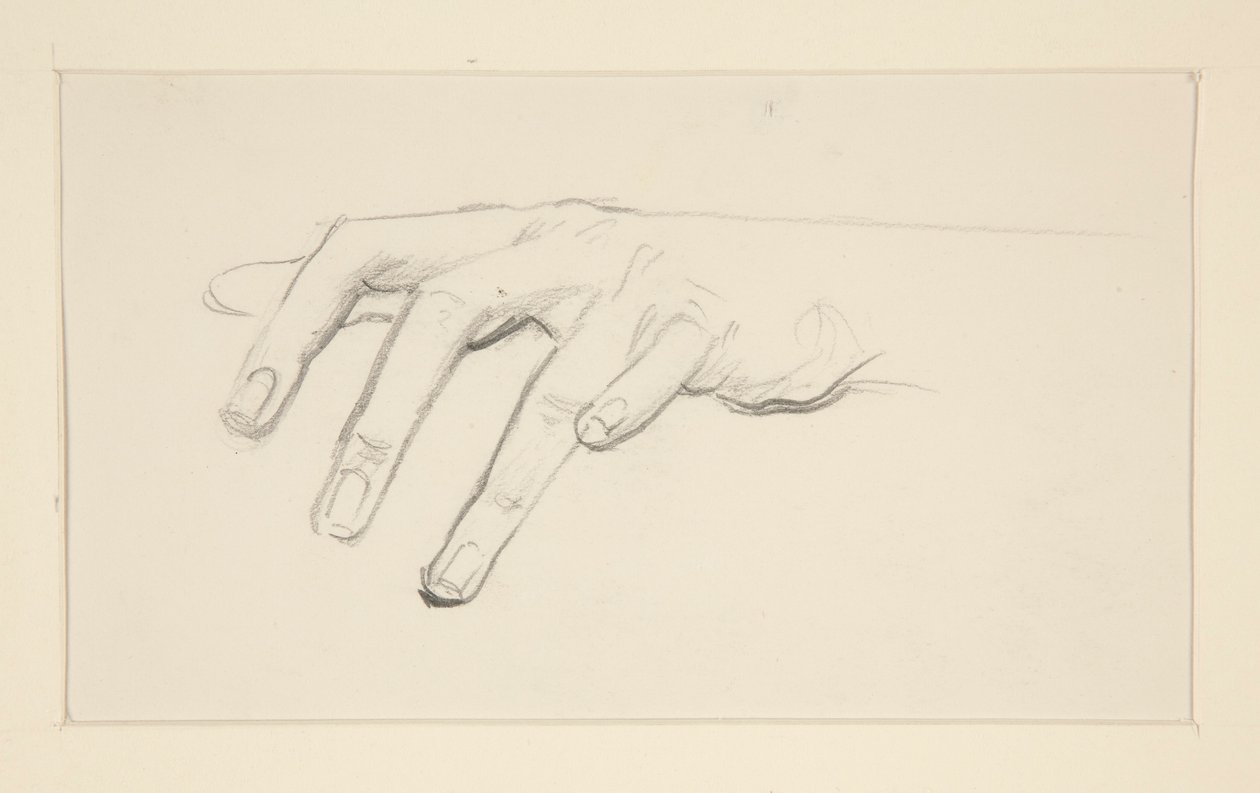 Studie av en hånd av John Singer Sargent