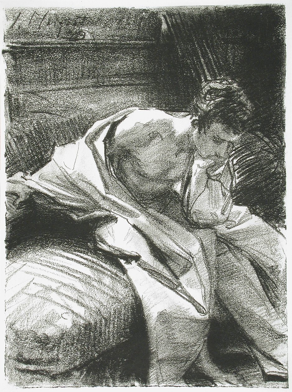 Studie av en sittende ung mann, 1895 av John Singer Sargent