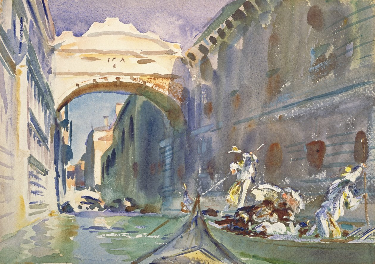 Sukkenes bro, ca. 1905-08 (wc på papir) av John Singer Sargent