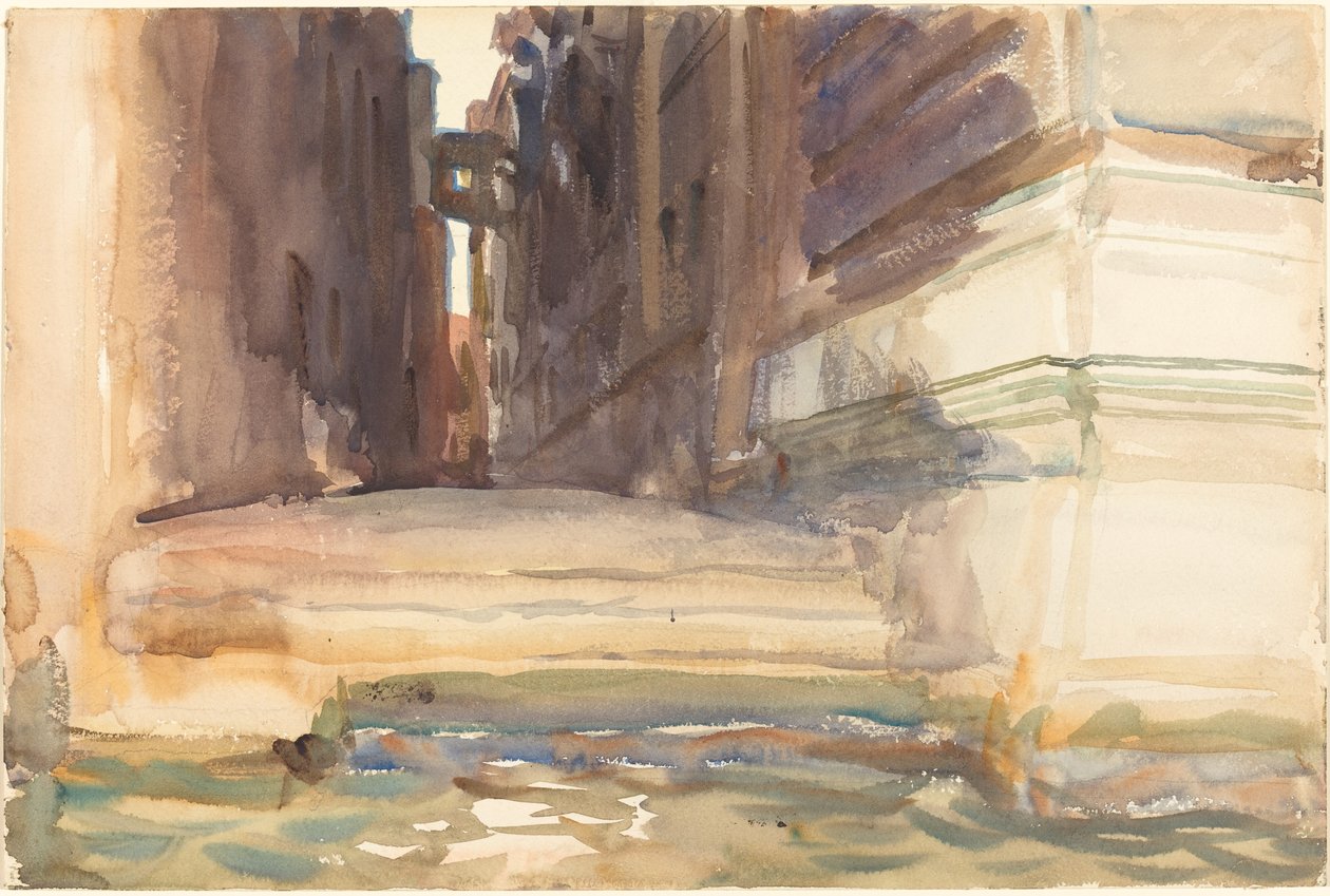 Calle della Rosa med Monte di Pietà, Venezia av John Singer Sargent