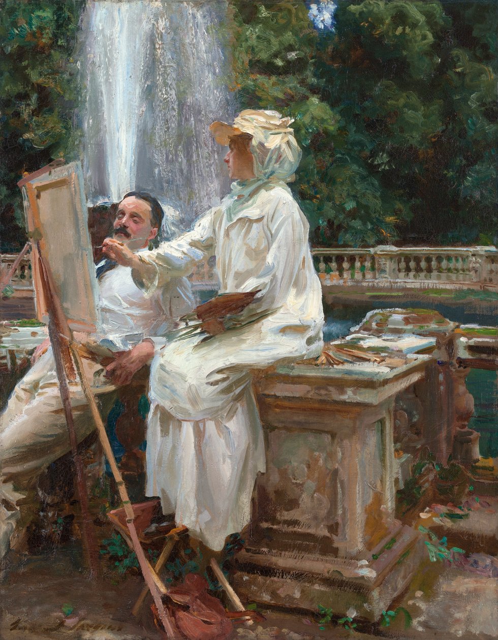 Fontenen, Villa Torlonia, Frascati, Italia, 1907. av John Singer Sargent