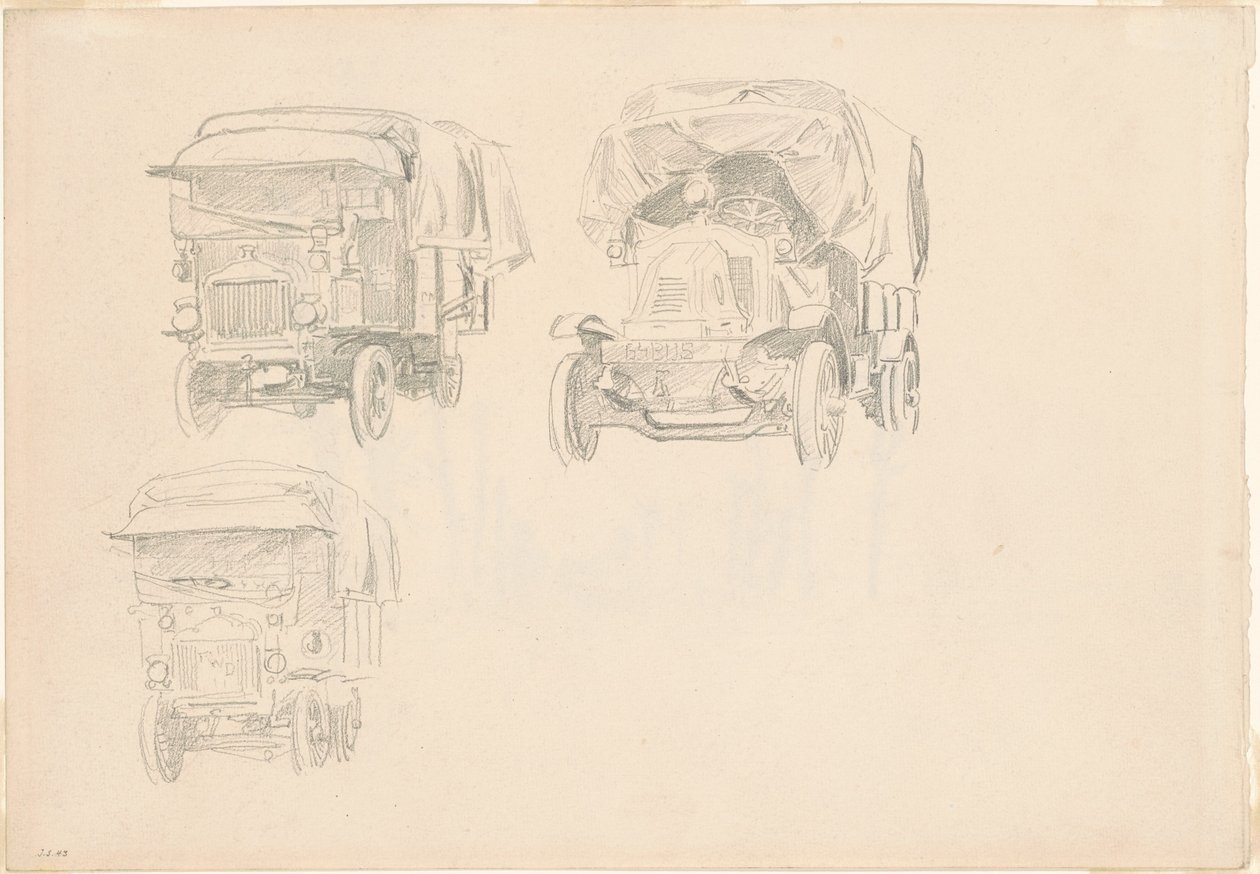 Lastebiler [recto], 1918. av John Singer Sargent