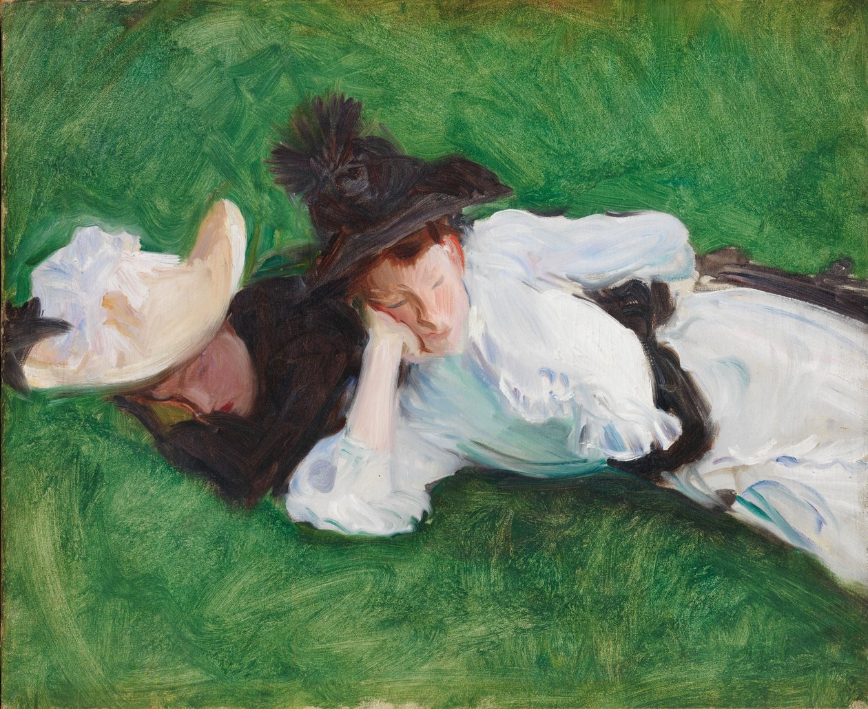 To jenter på en plen, 1889 av John Singer Sargent