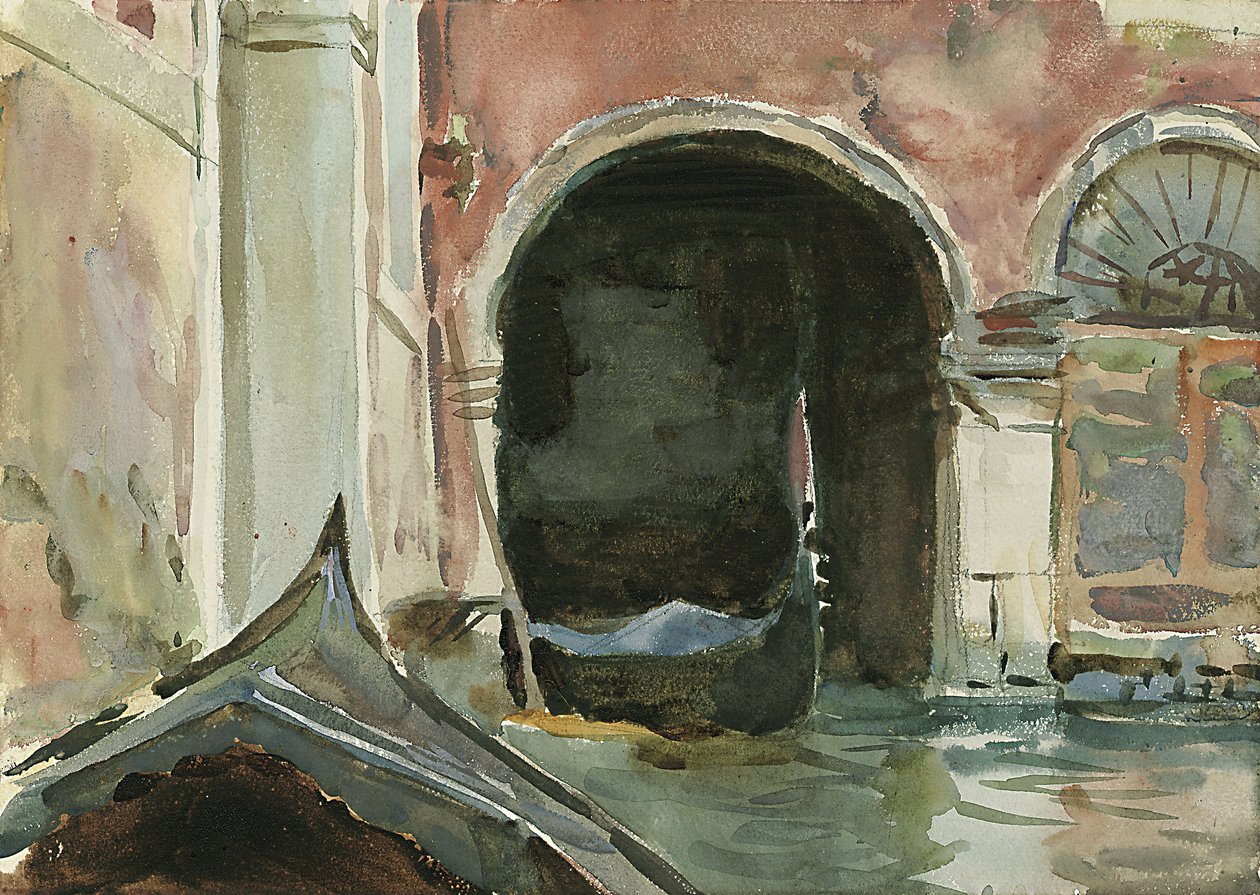 Venetian Canal (akvarell og blyant) av John Singer Sargent