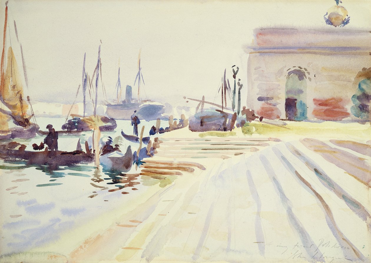 Venezia (wc over grafitt på papir) av John Singer Sargent