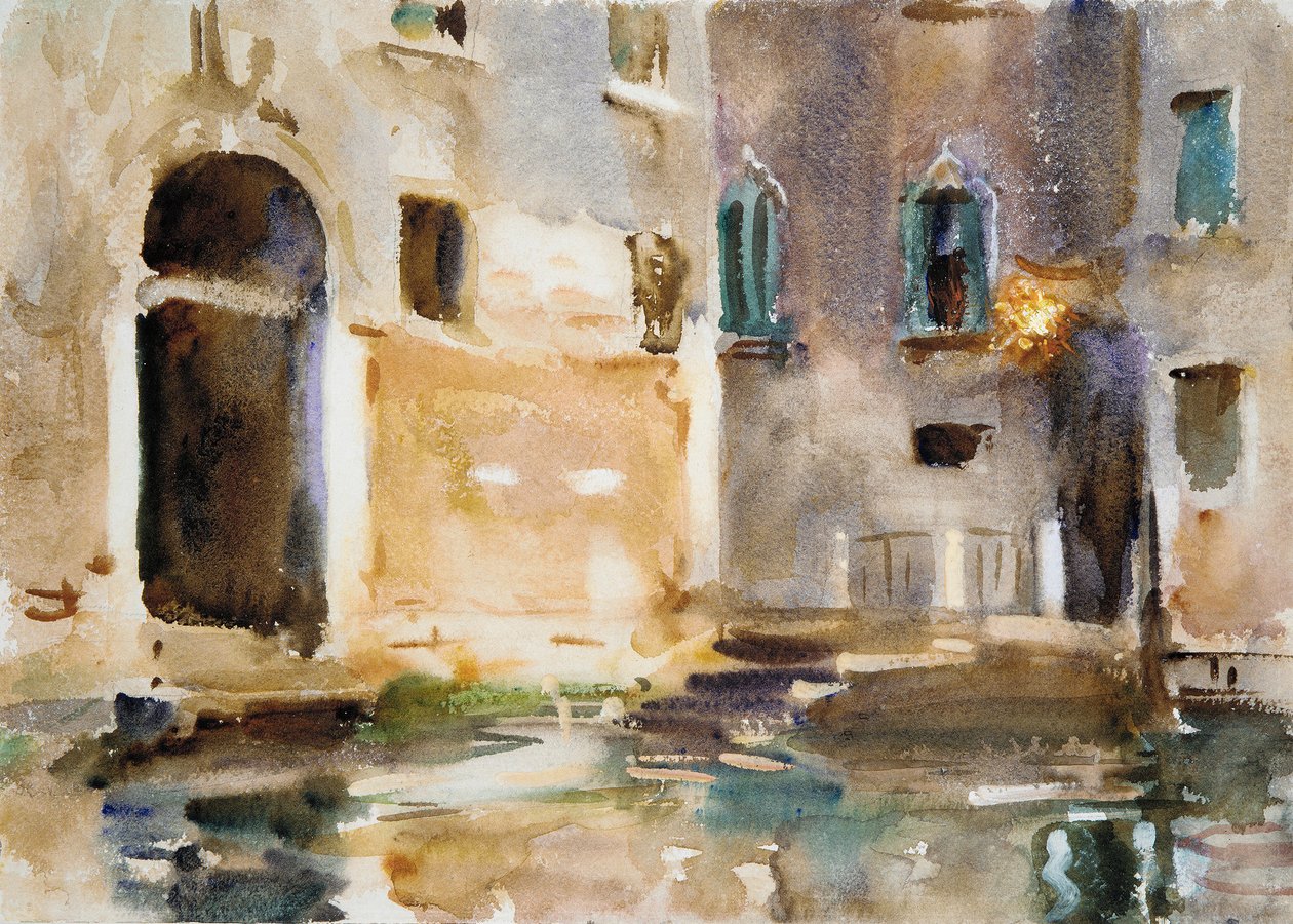 Venezia, ca. 1903 (wc, gouache og grafitt på hvitt vevd papir) av John Singer Sargent