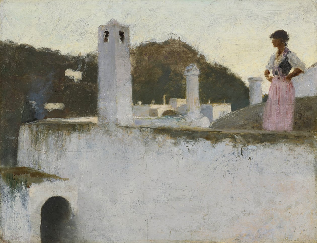 Utsikt over Capri, ca. 1878 (olje på akademitavle) av John Singer Sargent