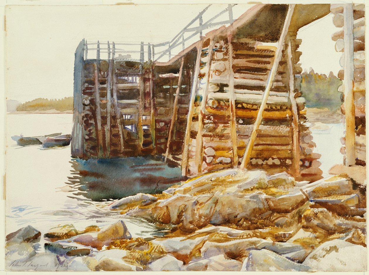 Kai ved Ironbound, 1922 av John Singer Sargent