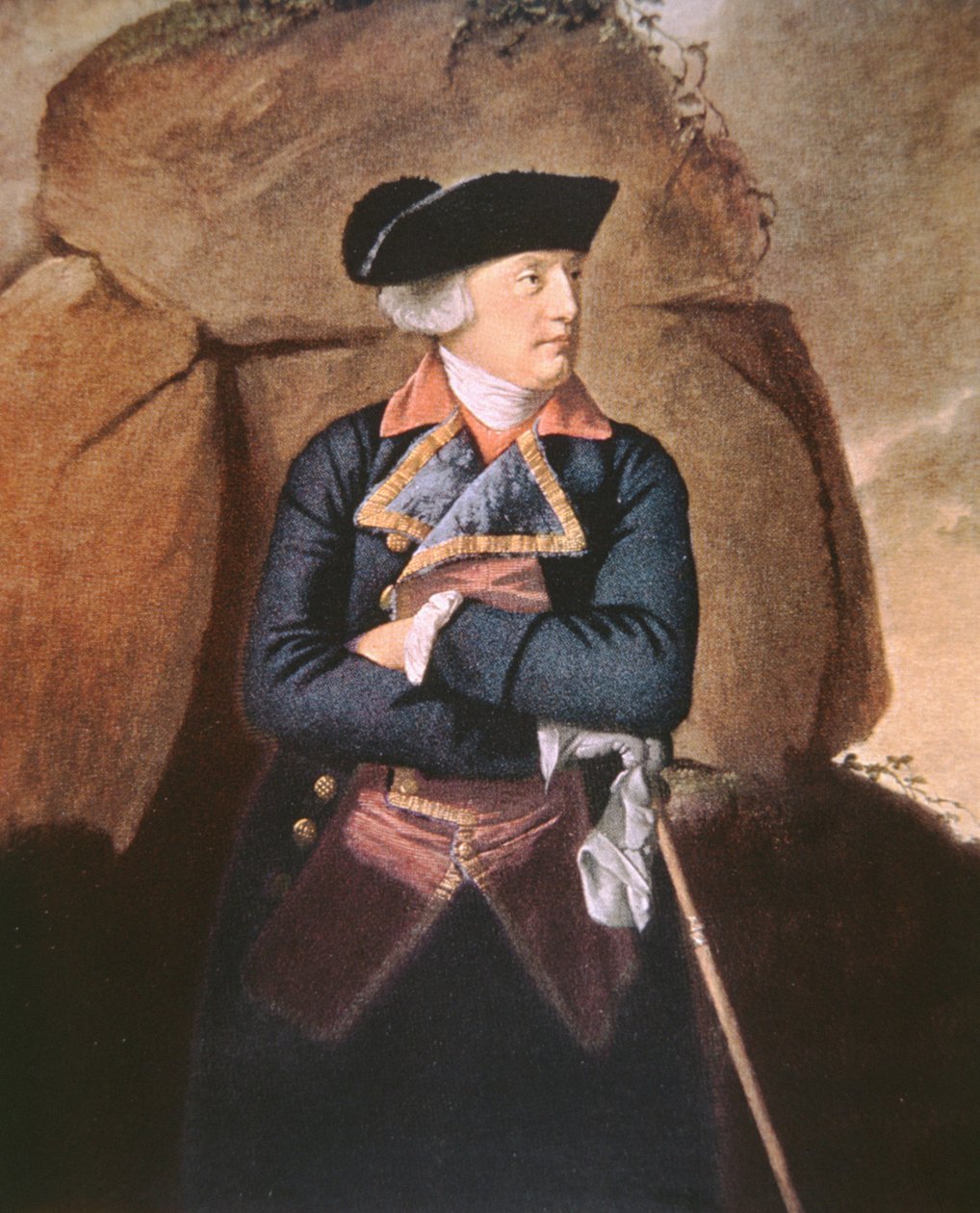 Admiral Richard Howe (farge litho) av John Singleton (after) Copley