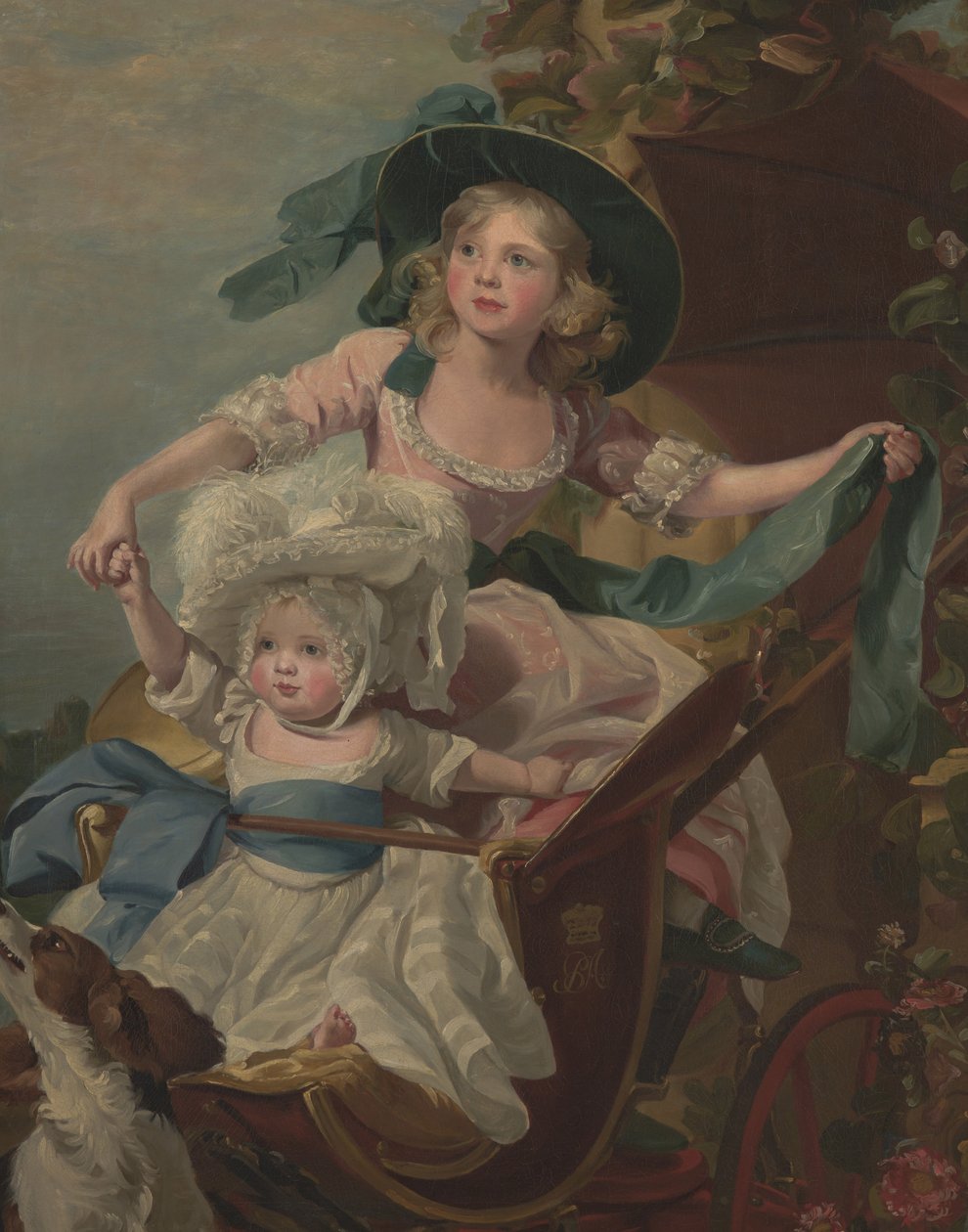 To prinsesser, Sophia og Amelia, hans majestets døtre, kong George III, ca. 1785 (olje på lerret) av John Singleton (after) Copley